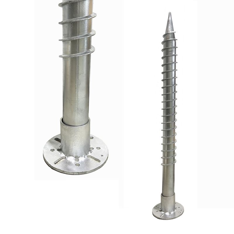 Solaris Panel Mount Helical Galvanized Ground Screw Pile